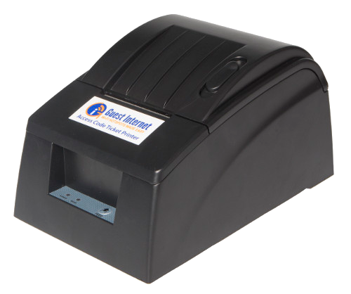 Guest Internet hotspot gateway ticket printer