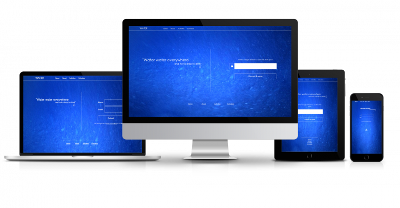 Water Login Page Template