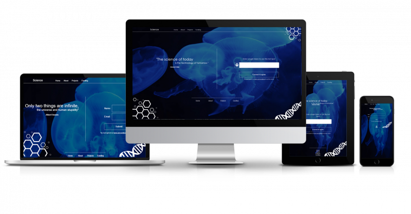 Science Login Page Template