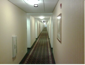 Access points installed along the corridor