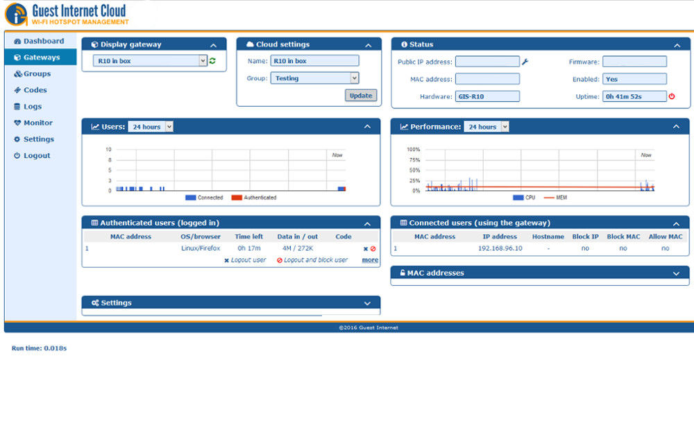 Interfaz GIS Cloud